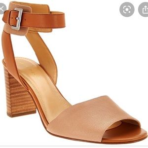 Marc Fisher Tan Leather Genette Sandal Block Heel
